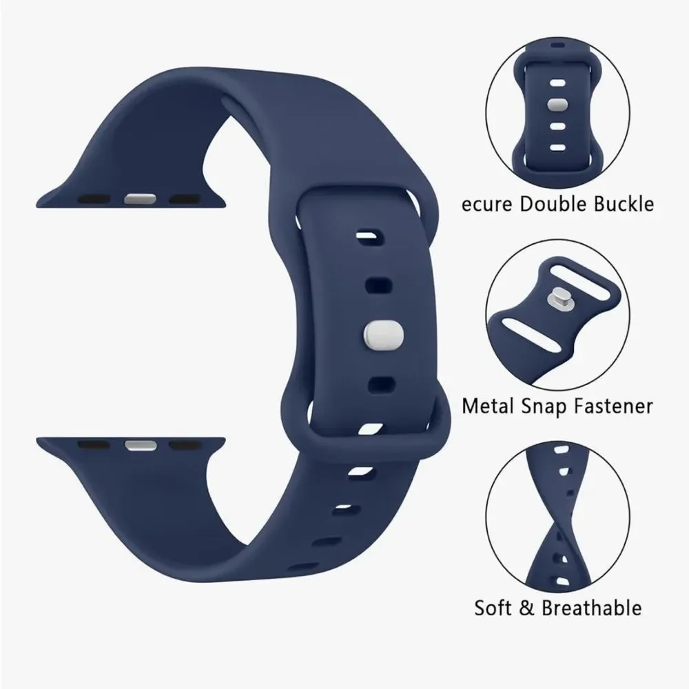 Blue Apple Watch Silicone Sport Band